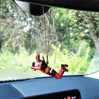 Marvel Deadpool automobilio galinio vaizdo veidrodžio pakabukas skaitantis Deadpool automobilio pakabukas miniatiūrinis žaisliukas veiksmo figūrėlė Kalėdinė dovana gray