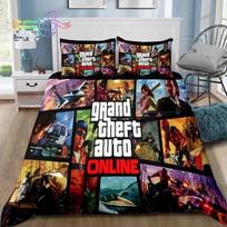 Trimatė spausdinimo rašto Grand Theft Auto GTA žaidimo žaidėjo patalynės kolekcija Viengulio dydžio Dydis Viengulio dydžio Pilnas Karalienės Matmenys Karaliaus Matmenys Dydis EU Single 135x200cm