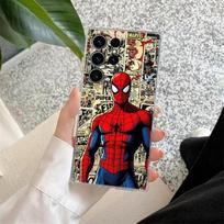 Marvel Žmogus-voras Komiksai Skaidrus dėklas Samsung Galaxy S26 S25 Ultra S24 S22 S26 Plus S20 S23 S21 S25 FE 5G Skaidrus dangtelis Galaxy S25 Ultra gray