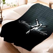Flanelinės šiltos žiemos antklodės Michaelas Jacksonas Mikropluošto patalynė Kelio antklodė Fleece Individualios miego dekoratyvinės sofos Purios minkštos antklodės 75x90CM