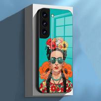 F-Frida K-Kahlo telefono dėklas Samsung S26 S25 S24 FE S23 S22 S21 Plus S20 Ultra Note20Ultra juodas stiklinis dangtelis Galaxy S21 FE 5G