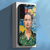 F-Frida K-Kahlo telefono dėklas Samsung S26 S25 S24 FE S23 S22 S21 Plus S20 Ultra Note20Ultra juodas stiklinis dangtelis Galaxy S20 FE