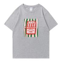 2026 Aukštos kokybės sardinių skardinės grafika 100% medvilnė Moteriški Unisex Oversized marškinėliai Vasariniai Hip Hop trumpomis rankovėmis marškinėliai Unisex viršutiniai drabužiai M white