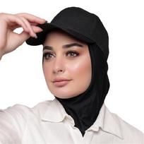 Patogus skara, beisbolo kepuraitė ir šaliko rinkinys Hijabas, skirtas kasdieniam dėvėjimui, galvos apdangalas juoda