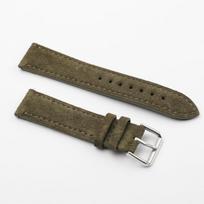 Rankų darbo siuvinėtas zomšos odos laikrodžio dirželis 18mm 19mm 20mm Minkštas vintažinis laikrodžio dirželis Greito atsegimo keičiamas riešo dirželis vyrams moterims 22mm žalia