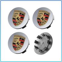 4 vnt. 65 MM nerūdyjančios ratlankių emblemos lipdukai, atsparūs įbrėžimams automobilio ratų centrinės dalies dangteliai, skirti Porsche 911 918 928 944 968 Boxster Cayenne Macan Panamera sidabras