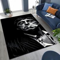 Klasikinis Scarface Tony Montana Filmo Meno Kilimas Kilimas Miegamojo Svetainės Sofai Namų Durų Kilimėlis Dekoras, Didelis Vaikams Neslystantis Grindų Kilimėlis 40x60cm( 15x23in ) gray