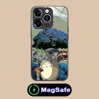 Anime mielas S-Totoros telefono dėklas iPhone 16 15 14 13 12 11 Pro Max Plus Mini MagSafe stiklas Spalvotas spausdinimas Gražus išmanusis telefonas iPhone 11 Pro Max gray