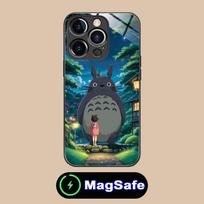 Anime mielas S-Totoros telefono dėklas iPhone 16 15 14 13 12 11 Pro Max Plus Mini MagSafe stiklas Spalvotas spausdinimas Gražus išmanusis telefonas iPhone 16