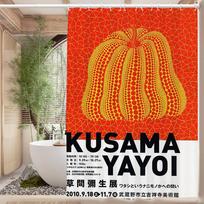 Yayoi Kusama Menas Vonios Dušo Užuolaida Apsauganti Sienelė Dušo Užuolaida Greitai Džiūstanti Gali Būti Šveičiama Šviesiai Nepermatoma Vonios W60H190(CM)-1 Pcs