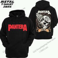 Vyriški sportiniai kostiumai Naujas Roko Grupės Pantera 3D Spausdintas Gobtuvas Vyrai Moterys Mada Gatvės Kaukolės Gobtuvas Palaidinė Hip Hop Sudadera 6XL black