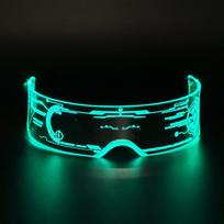 Cyberpunk šviečiantys LED akiniai muzikos festivaliams ir naktiniams klubams OPP Bag black