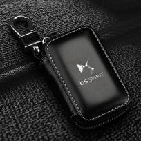 1 vnt. Odinis emblema Automobilio rakto dėklas Raktų pakabukas Užtrauktukas Rakto dėklas Krepšys For DS SPIRIT DS3 DS4 DS4S DS5 5LS DS6 DS7 WILD RUBIS DIVINEDS juoda