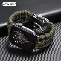 Išgyvenimo lauke pintas dirželis Apple Watch 49MM 45mm 44mm 42mm Laido dirželis Iwatch 7 6 5 4 8 9 SE 40mm 41mm Nailoninis apyrankė For 38mm-40mm-41mm gray