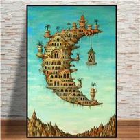 Klasikinis siurrealistinis sienos menas Tapytojas Salvadoras Dali HD drobės plakato spaudinys Svetainės miegamojo namų dekoras 50X70CM No Framed