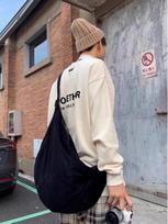 Retro Rudens ir Žiemos Koldūno Formos Rankinė Per Petį Unisex Didelės Talpos Drobės Krepšys Harajuku Lėto Vėjo Pirkinių Krepšys white