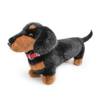 Naujas ilgas šuns pliušinis žaislas Aukštos kokybės takso šuns lėlė Minkštas simuliacinis šuniuko kimštas augintinio žaislas Namų dekoras Dovana Modelis Ornamentas 35cm black