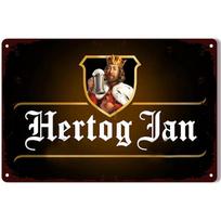 Retro alaus plakatai Namų dekoras Lėkštė Vintažinis metalinis skardinis ženklas Hertog Jan Metalinė plokštelė Pub Bar Sienos Kambario dekoracija 20x30cm（7.8x11.8inch） brown