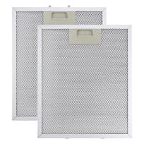 2 vnt. 340 x 280 mm gartraukio filtras AEG gartraukiui, baltas, didelė riebalų sulaikymo talpa, atsparumas aukštai temperatūrai, 5 sluoksnių atsarginė dalis 2 Pezzis(340×280 mm) gray