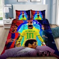 3D Spausdintas Futbolo Žvaigždės Neymars Patalynės Komplektas Futbolo Žvaigždės Neymars Antklodės Užvalkalas Pagalvės Užvalkalas 2/3 vnt. 3D Spaudiniai Antklodžių Užvalkalai 140x200cm