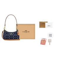 COACH Teri AudinysDirbtinė Oda Pečių Krepšys Mažas Moteriškas Džinsinis Mėlynas Complimentary Gift Set (Gift Box džinsinio mėlyna spalva