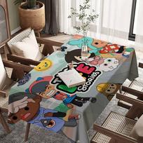 Toca Boca Toca Life World Stačiakampis Vandeniui Atsparus Staltiesė Šventės Dekoracija Sodybos Virtuvės Valgomojo Stalo Danga Vestuvių Dekoracijos 150x180cm