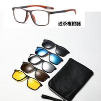 5 viename magnetiniai prisegami receptiniai akiniai TR90 sportiniai poliarizuoti trumparegystės akiniai nuo saulės unisex nuo akinimo vairavimo skaitymo akiniai Original Lenses black