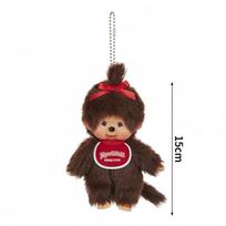 Monchhichi lėlės raktų pakabukas Kawaii krepšių pakabinami pakabukai Vaikų dienos gimtadienio dovana Kuprinės raktų pakabuko papuošalas Šventės dovanėlė black