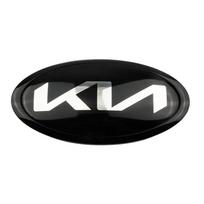 Ovalus Naujas KIA Automobilio Priekinės Grotelės Bagažinės Emblema Ženklelis KIA Sportage K2 K3 K5 Sorento RIO Senda Forte Seltos Optima Niro Soul Ceed xwgln00 12 x 6cm juoda