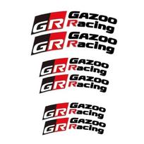 Automobilio stabdžių suportų lipdukai Atsparūs karščiui lipdukai Toyota GR GAZOO Racing logotipui Corolla Pruis RAV4 C-HR AYGO Prius Auris CAMRY XO8 black