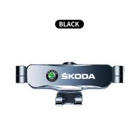Automobilio oro angos laikiklis spaustukas Interjero automobilio telefono laikiklis Skoda Octavia MK2 MK 2 3 A5 A7 A8 Fabia Karoq Superb Rapid Kamiq Scala knzh54 juoda