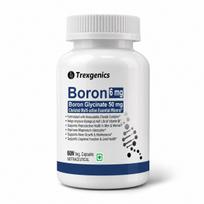 Trexgenics Boras 6 mg iš Boro Glicinato 50 mg Daugiaveiksmis Mineralas, Kaulų, Pažinimo Funkcijos ir Sąnarių Sveikatai (60 daržovių kapsulių)