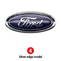 Ford Automobilio Emblema Ženklelis Lipdukas 3D 9.5cm 11.5cm 13cm Priekinis Variklio Dangtis Galinis Bagažinė Fiesta Ranger Mondeo Focus Escape Kuga Edge Premium WD2 9.5X3.5cm gray
