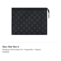 LOUIS VUITTON Pochette Voyage Monogram Eclipse Mm Juoda/Pilka M61692 One Size 4