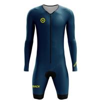 Righttrack Sport Vyriškas dviračių kombinezonas Performance Ilgomis rankovėmis Greitai džiūstantis Apsauga nuo UV Speedsuit Trisuit Road Bike Mtb Apranga XXS blue