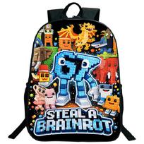 Steal A Brainrot 67 Šeši Septyni Vaikų Kuprinė Studentų Kelioninė Dieninė Kuprinė Berniukams Mergaitėms Juokingas Skaičių Dizainas Mokyklinės Kuprinės Lengva blue