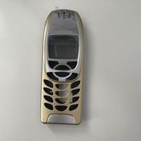 Nokia 6310 6310i dėklas korpusas baterija per vidurinį rėmelį priekinį rėmelį keičiama dalis (Nėra telefono klaviatūros) auksinė