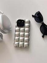 Niche ins dengtas burbuliukų dėklas tinka iPhone17 Apple 16promax mobiliojo telefono dėklui, naujajam 15/14 premium. 12 (without packaging) gray