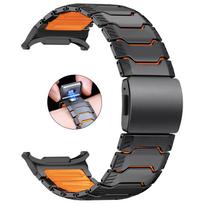 Sportiniai laikrodžio dirželiai Silikoninis + Titano dirželis Samsung Galaxy Watch Ultra 2 Laikrodžio dirželiai Galaxy Watch 9 8 Classic Apyrankė For Galaxy 9 44mm black