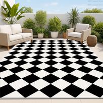 Modernūs geometriniai terasos sofos zonos kilimai Dekoracija Namams Neslystantis Minkštas Miegamojo Svetainės Kilimas Lauko Sulankstomas Pliušinis Kilimėlis Kojoms 80cm x 120cm
