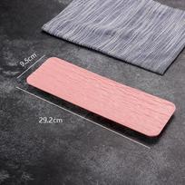 Reusable Melamine Long Sushi Platters Textured Surface Break Resistant For Japanese Restaurant Home Sushi Parties A6 gray