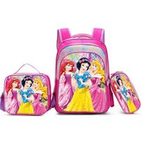 Disney Snieguolės Vaikiškos Kuprinės, Daugiaspalvės Pasirenkamos Mielos Kuprinės, Pradinių Klasių Berniukai ir Mergaitės Darželio Kuprinės 3pcs pink
