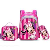 Disney Snieguolės Vaikiškos Kuprinės, Daugiaspalvės Pasirenkamos Mielos Kuprinės, Pradinių Klasių Berniukai ir Mergaitės Darželio Kuprinės 3pcs pink
