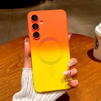 Minkštas TPU gradientinis dėklas, skirtas Samsung Galaxy A56 A55 A54 A36 A35 A37 A57 5G A26 S26 S25 Edge S24 S23 Ultra Plus FE, Magsafe dangtelis For Samsung A56 orange
