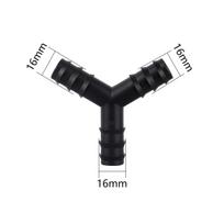 DN16mm 4/7mm Black Multi-Barb Y-Shaped Tee Connector Home Gardening Micro-Irrigation 3-Way Water Splitter Pipe Fittings 10Pcs