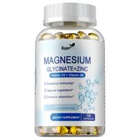 Magnio Glicinatas Cinkas Vitaminas D3 B6 Kapsulės 120 vnt. — Raumenų Palaikymas, Kaulų Sveikata, Imuninės Sistemos Palaikymas 120*1