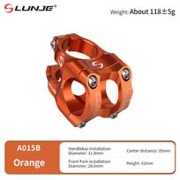 CNC Mountain Bike Stem 31.8mm MTB Road Bicycle Short Power Aluminum Alloy High Strength Climbing Riser oranžinė