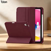 Dėklas iPad(A16) 11/10 kartos 11/10,9 colio /,Automatinis miego/žadinimo plonas trijų sulankstomas stovas, minkštas TPU galinis dangtelis su pieštuko laikikliu iPad 10th 10.9inch white