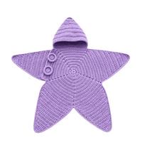 Žvaigždės formos kūdikio miegmaišis Šiltas minkštas naujagimio apklotas Mielas mažylio miegmaišis Kūdikio miegas DIY violetinė