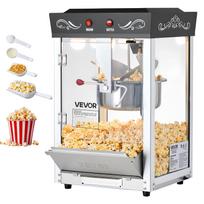 VEVOR Popcorn Machine, 0.2kg Stainless Steel Kettle, 800W Commercial Countertop Popcorn Maker, 48 Cups per Batch Theater Style Popper juoda